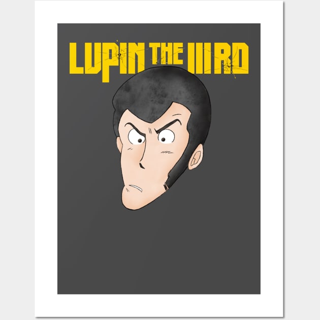 Lupin III Face Shirt Wall Art by CalebmanX